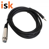 ISK 母转3.5mm卡农线电容麦克风音频连接线动圈话筒单卡侬线材