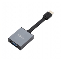 晶华HDMI转VGA带音频口 高清转接头电脑连接投影仪电视显示器线