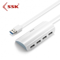 SSK飚王SHU808 1米线长 usb3.0分线器一拖四口集线器多功能扩展HUB带供电