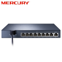 MERCURY水星 S109P 8口百兆铁壳POE交换机 标准POE 视频监控供电