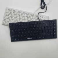 凯迪威680Pro（白色） 巧克力有线键盘笔记本便携式USB迷你小键盘