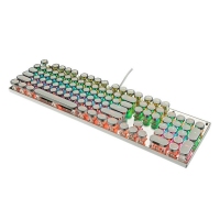 韩国现代K700朋克白色全插青轴拔机械键盘