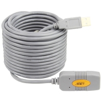大黄蜂USB延长线10米 自带信号放大芯片 镀锡无氧铜线芯高速2.0