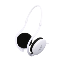 声丽SH-903（白色）时尚后挂式耳机 台式电脑头戴式耳麦重低音双插头耳机