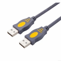 京华灰色无氧铜USB2.0 对拷线3米 公对公数据线 USB对USB硬盘线数据线