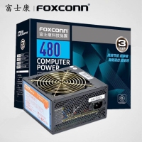 富士康超狐480额定350W台式机智能温控 宽幅静音背线主机节能电源