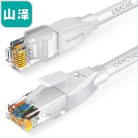 山泽(SAMZHE)六类千兆网线cat6类纯铜网线1.5米白色电脑路由器电视盒宽...