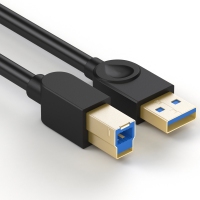 山泽(SAMZHE)SDY-03C高速USB3.0打印机数据线AM/BM黑色1.5米