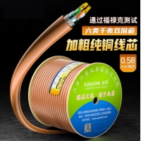 山泽（SAMZHE）SFTP-6100智能工程CAT6六类千兆双屏蔽抗干扰降衰无...