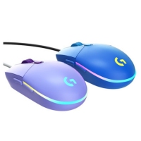 罗技G102流光溢彩（淡紫色/蓝色）有线电竞游戏鼠标吃鸡宏RGB