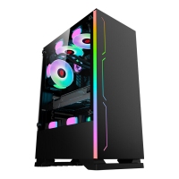 玩嘉罗宾I（黑）灯条RGB电脑机箱钢化玻璃全侧透电源下置长显卡台式机箱