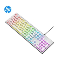 惠普【K500Y白色】金属发光键盘