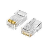 提10个送1盒六类带屏蔽水晶头 长城CS168 102/罐 RJ45 3U、触点镀金 六类非屏蔽8P8C网络水晶头