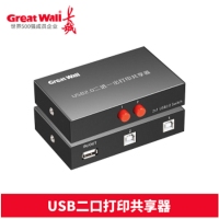 长城 CF127 二路（两进一出）USB2.0手动打印切换器