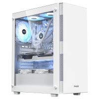半岛铁盒W5（白）机箱台式机电脑ATX主机外壳风冷背线商务游戏中塔式