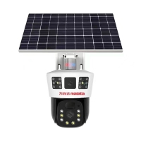 万利达ML-Q5-5-4G三画面双200万室外太阳能式摄像机