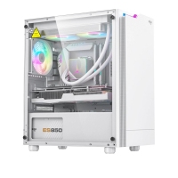 爱国者 V13 白色  玻璃侧透电竞游戏小MATX机箱