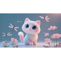 300*700*2 小猫蜻蜓 鼠标垫