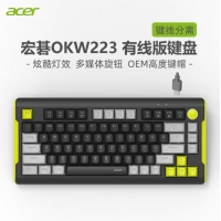 宏基OKW223 暮云灰【单键盘】-有线发光键盘