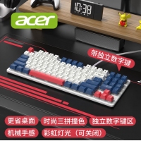 宏基OKW216 89键/带数字区/彩虹光【白蓝红】键盘