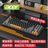 宏基OKW216 89键/带数字区/彩虹光【灰黑橙】键盘