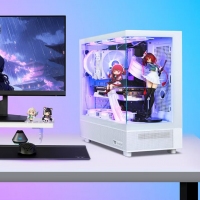 Thermaltake（Tt）钢影 透S 海景房机箱 电脑主机 白色