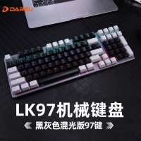 达尔优 LK97 黑灰色 青轴 有线机械键盘