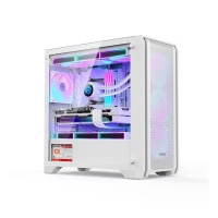 航嘉 GX750S掠夺者 白色 M-ATX侧透水冷游戏机箱