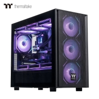 TT钢影风S-M 黑色 海景房电脑主机机箱 支持360水冷