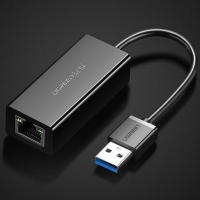 绿联20256黑色 USB3.0千兆网卡笔记本台式机电脑switch网线接口转换...