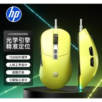 惠普【M300黄色】RGB宏定义游戏鼠标 大包装